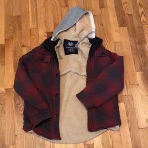 American Eagle Sherpa Lined Flannel Jacket